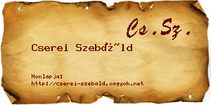 Cserei Szebáld névjegykártya